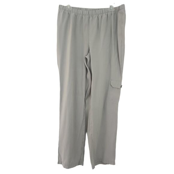 Chicos Gray Casual Pants (2) Large/12 Modal Blend Flowy Career Lagenlook Pants - Picture 1 of 4